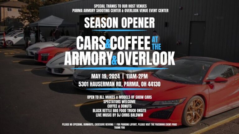 Cars & Coffee At The Armory & Overlook, 5301 Hauserman Road, 19 May